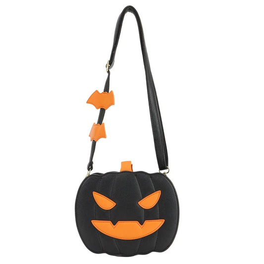 Enchanting Halloween Pumpkin Bag Devilish Style with Ghost Skull Accent Fashion Purse for Women & Girls