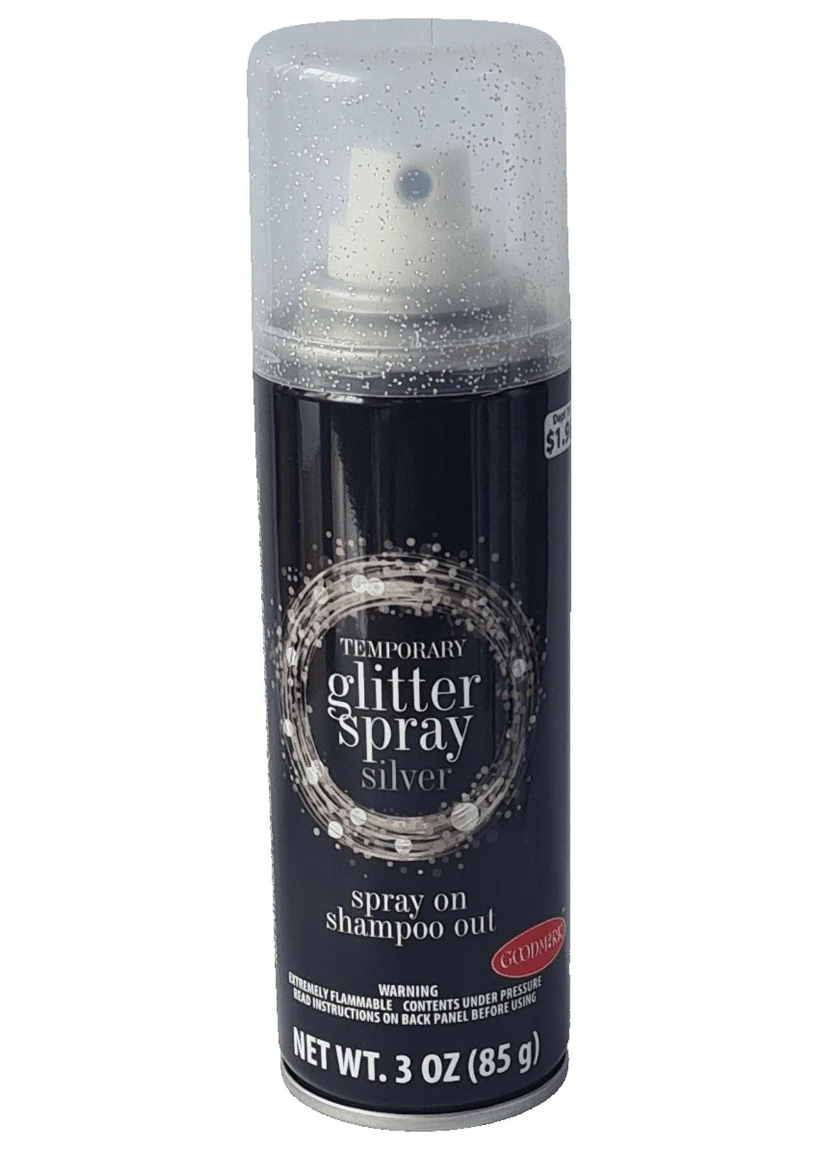 Halloween Makeup Glitter Spray, Silver, Net Wt. 3Oz (85G)