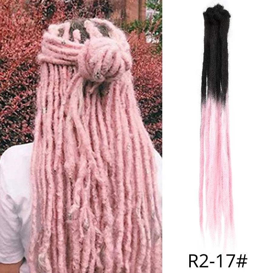 10/20 Strands Handmade Dreadlocks Hair Extensions 20"Black Reggae Synthetic Crochet Braiding Hair for Afro Women and Men