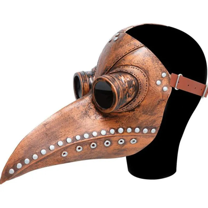 Halloween Black Rubber Plague Doctor Mask Long Nose Bird Beek Steampunk Gas Latex Face Mask Cosplay Prop for Kids and Adult