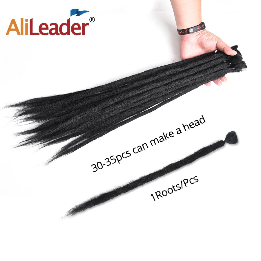 10/20 Strands Handmade Dreadlocks Hair Extensions 20"Black Reggae Synthetic Crochet Braiding Hair for Afro Women and Men