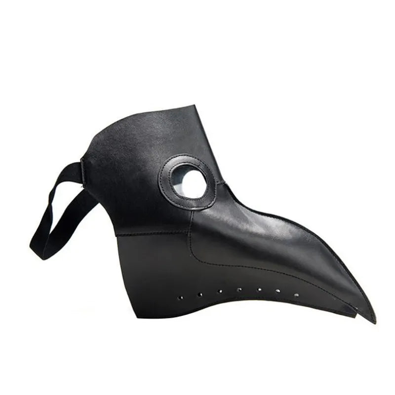 Halloween Black Rubber Plague Doctor Mask Long Nose Bird Beek Steampunk Gas Latex Face Mask Cosplay Prop for Kids and Adult