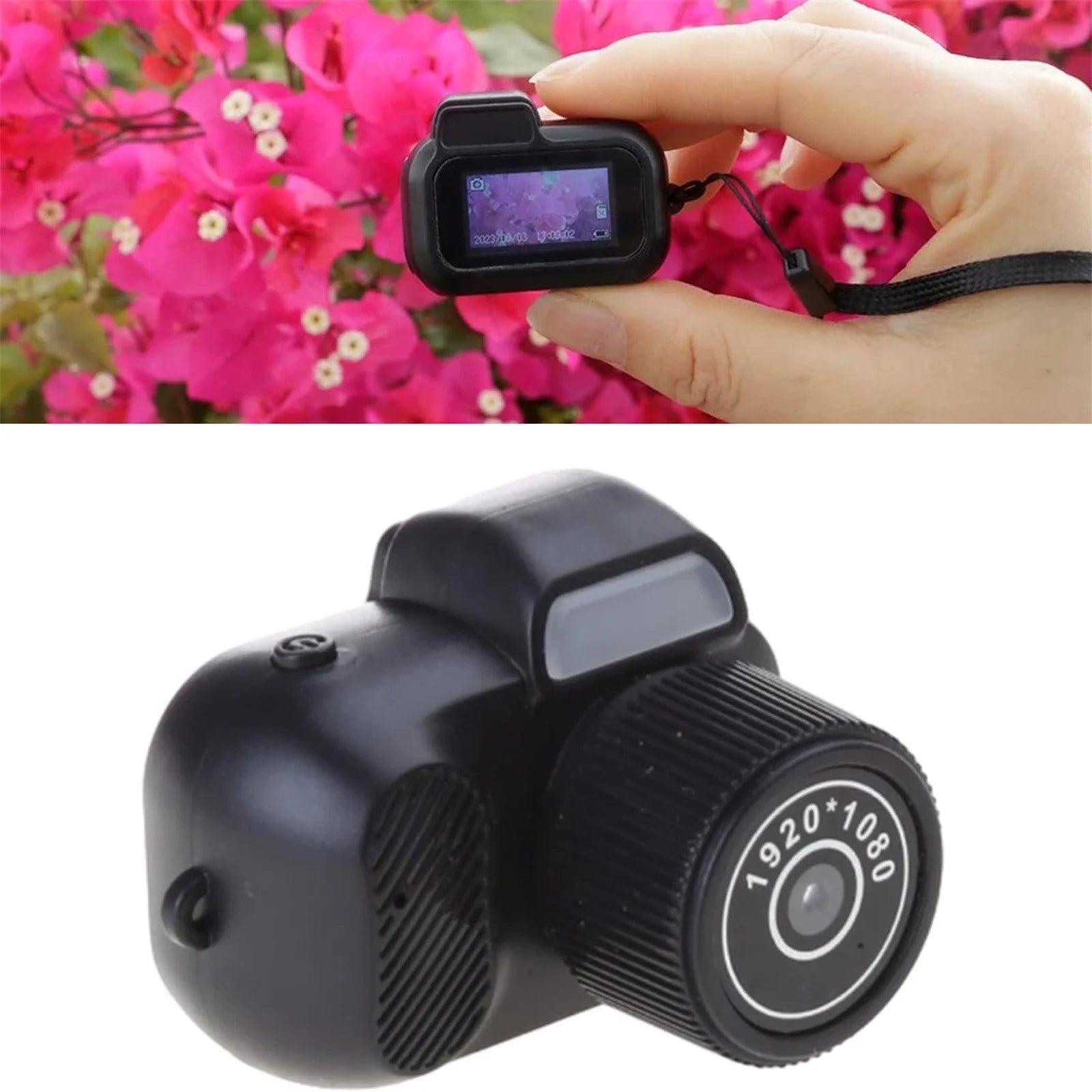 Keychain Camera Mini Camera Keychain 1080P Mini Sport Camera Camera Keychain 100 Mins Battery Life (Without Memory Card) Cute Lighting